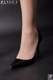 [丽 柜 LiGui] Model Wenxins "OL Career Wear" Complete werken van mooie benen en Jade Foot Photo Picture